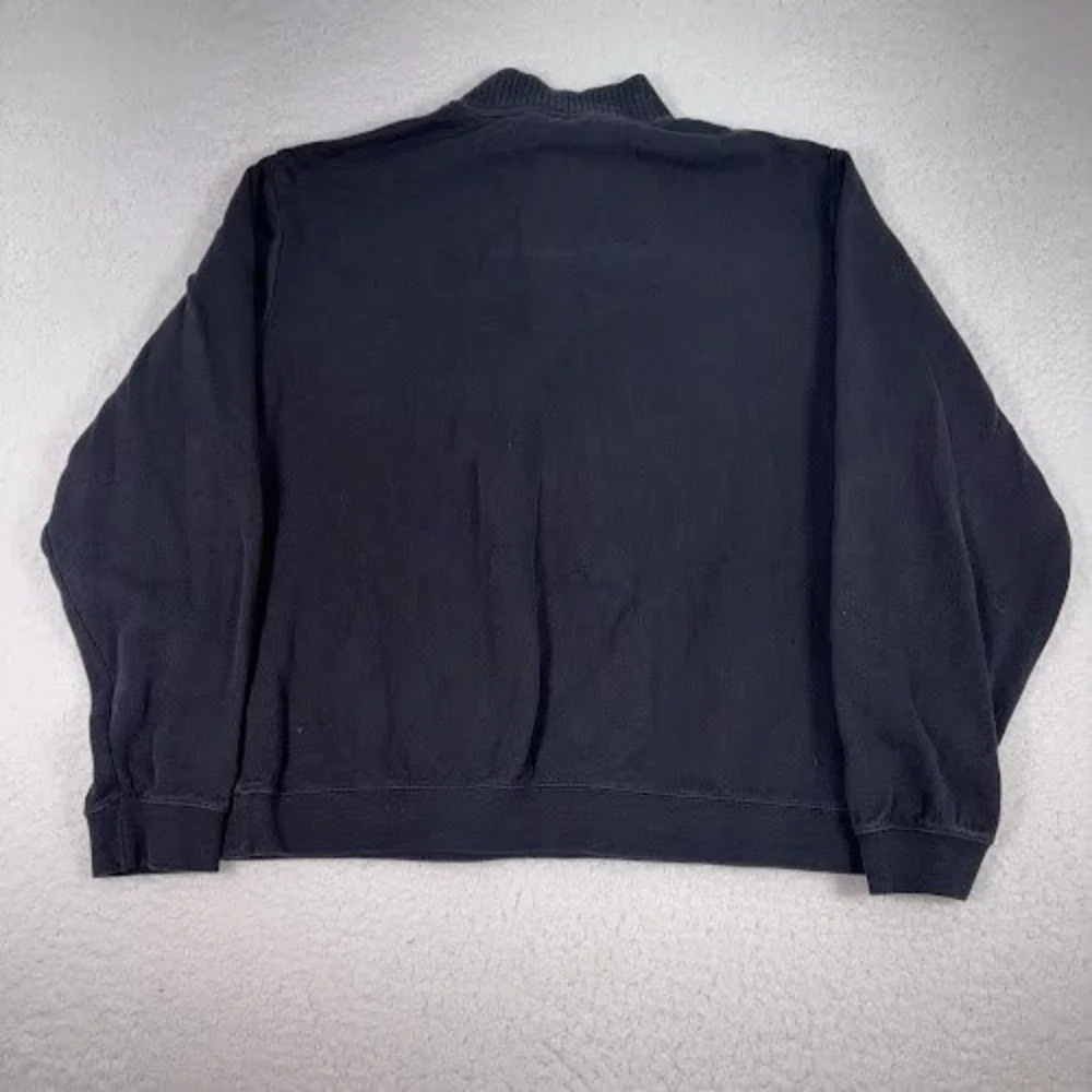 Cutter & Buck 1/4 Zip Pullover Sweater Mens Medium Black Warm Fall Winter